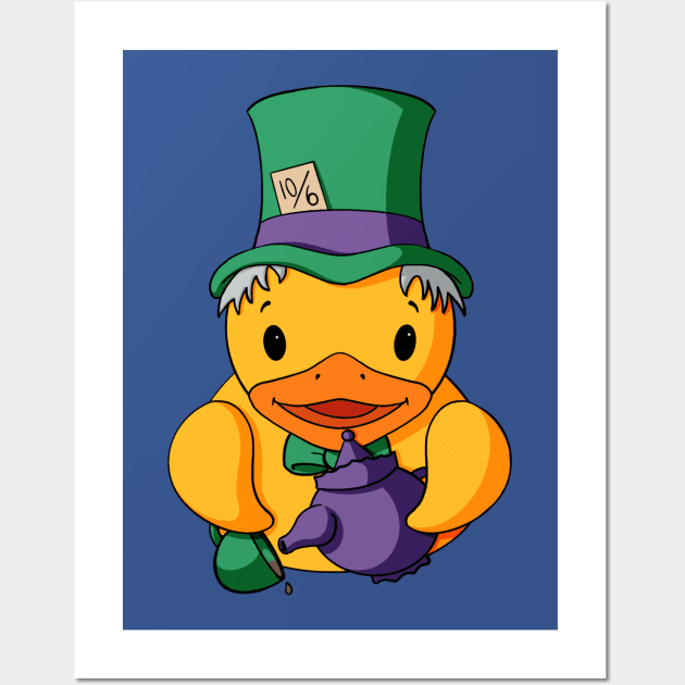 Mad Hatter Rubber Duck Wall Art by Alisha Ober Designs